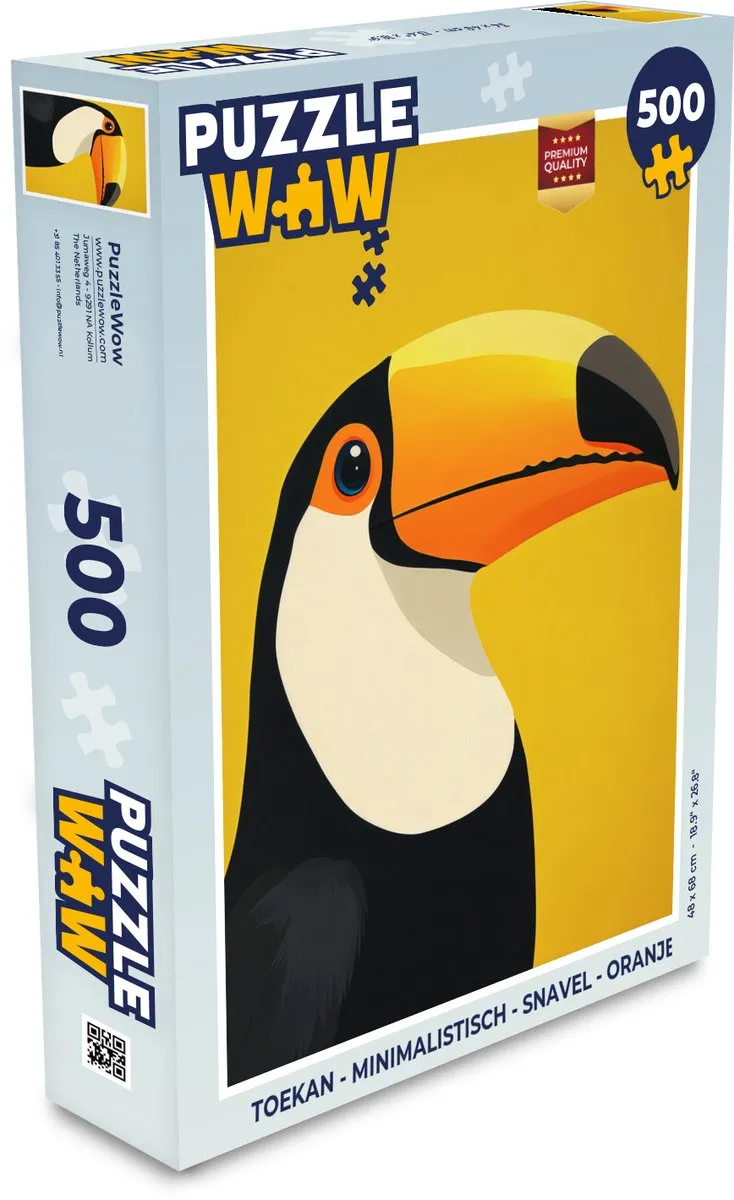 PuzzleWow Toekan Legpuzzel 500 Stuks