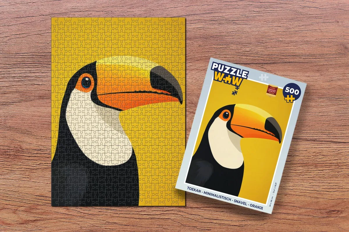 PuzzleWow Toekan Legpuzzel 500 Stuks - Oranje