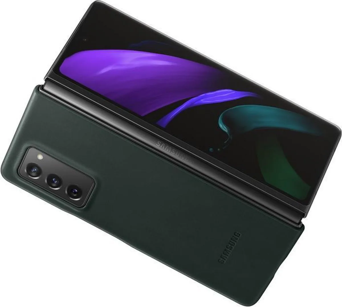 Samsung Galaxy Z Fold 2 Lederhoes - Groen