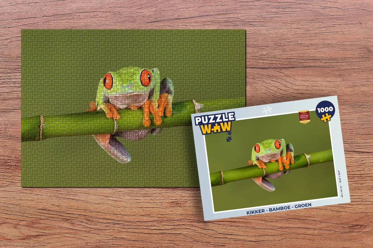 PuzzleWow Kikker Legpuzzel 1000 Stuks - Multicolor