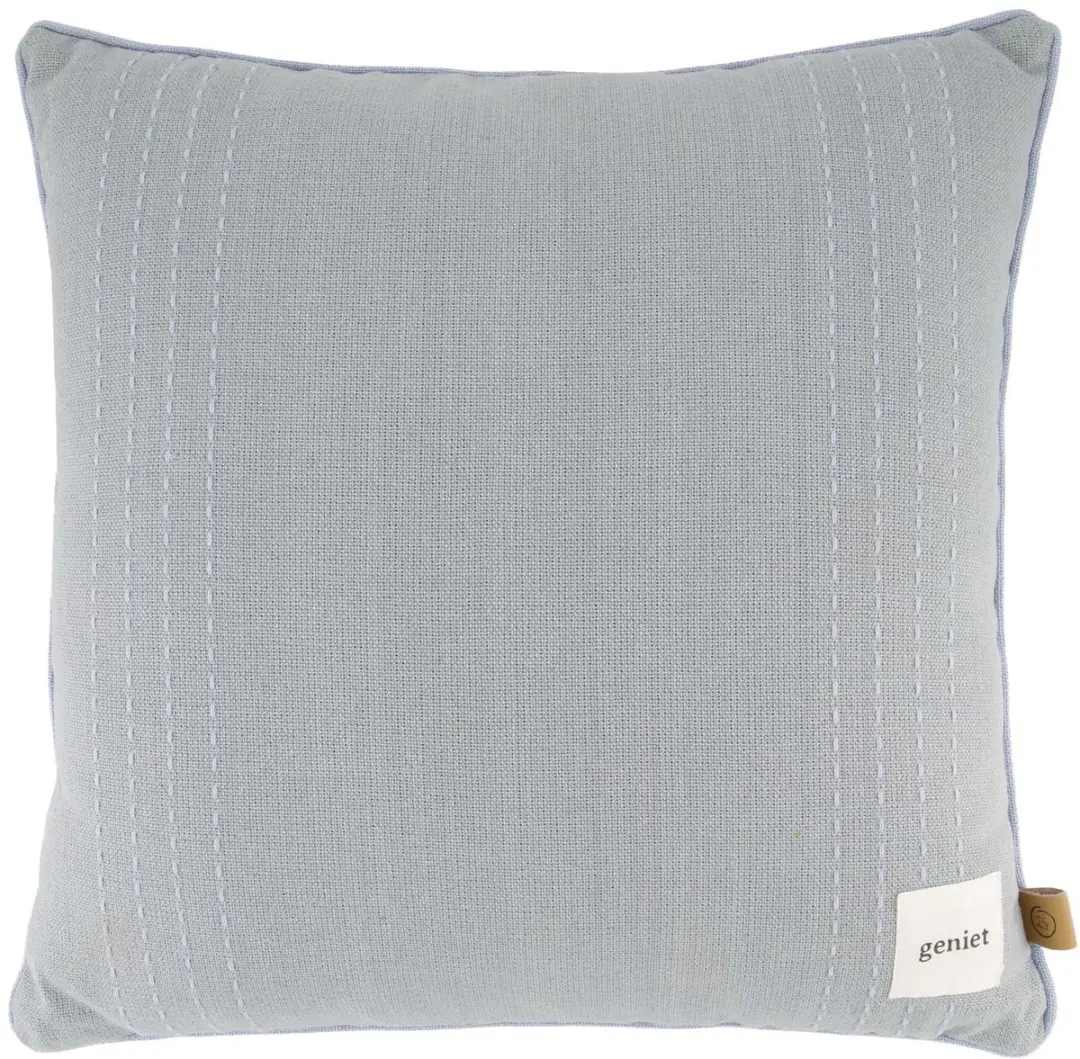 Zusss Cushion Striped 45X45cm 100% Katoen Ash Blue