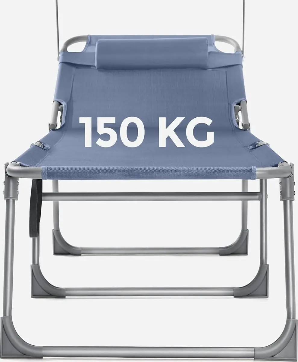 Songmics GCB192Q01 Ligstoel - Blauw - afbeelding 5 van 6