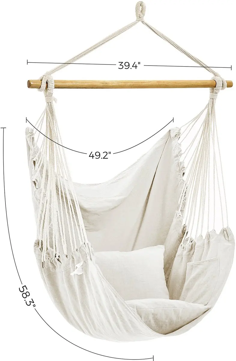 Songmics Hangstoel Beige - 1 Persoon - afbeelding 6 van 6