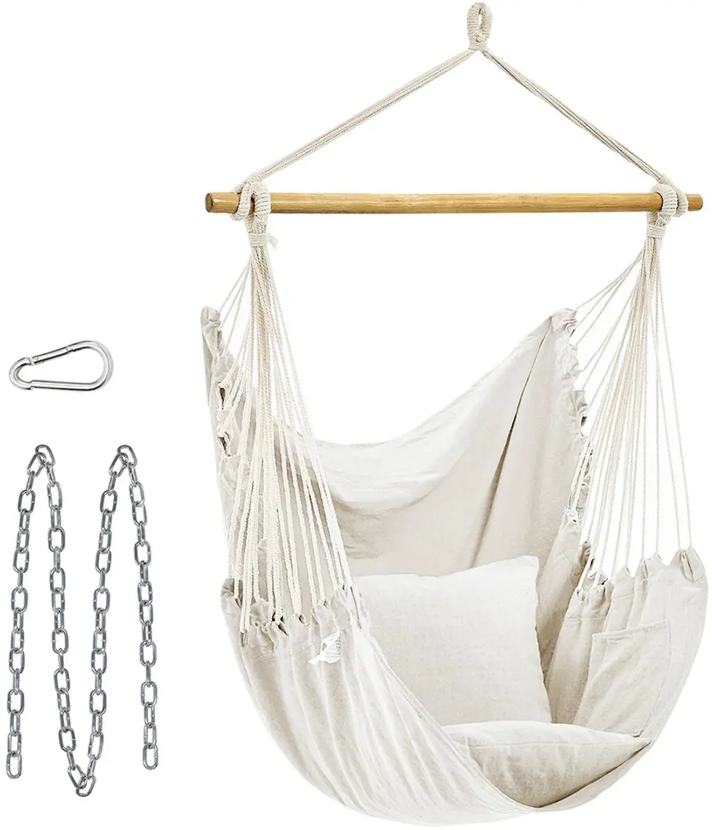 Songmics Hangstoel Beige - 1 Persoon - afbeelding 5 van 6