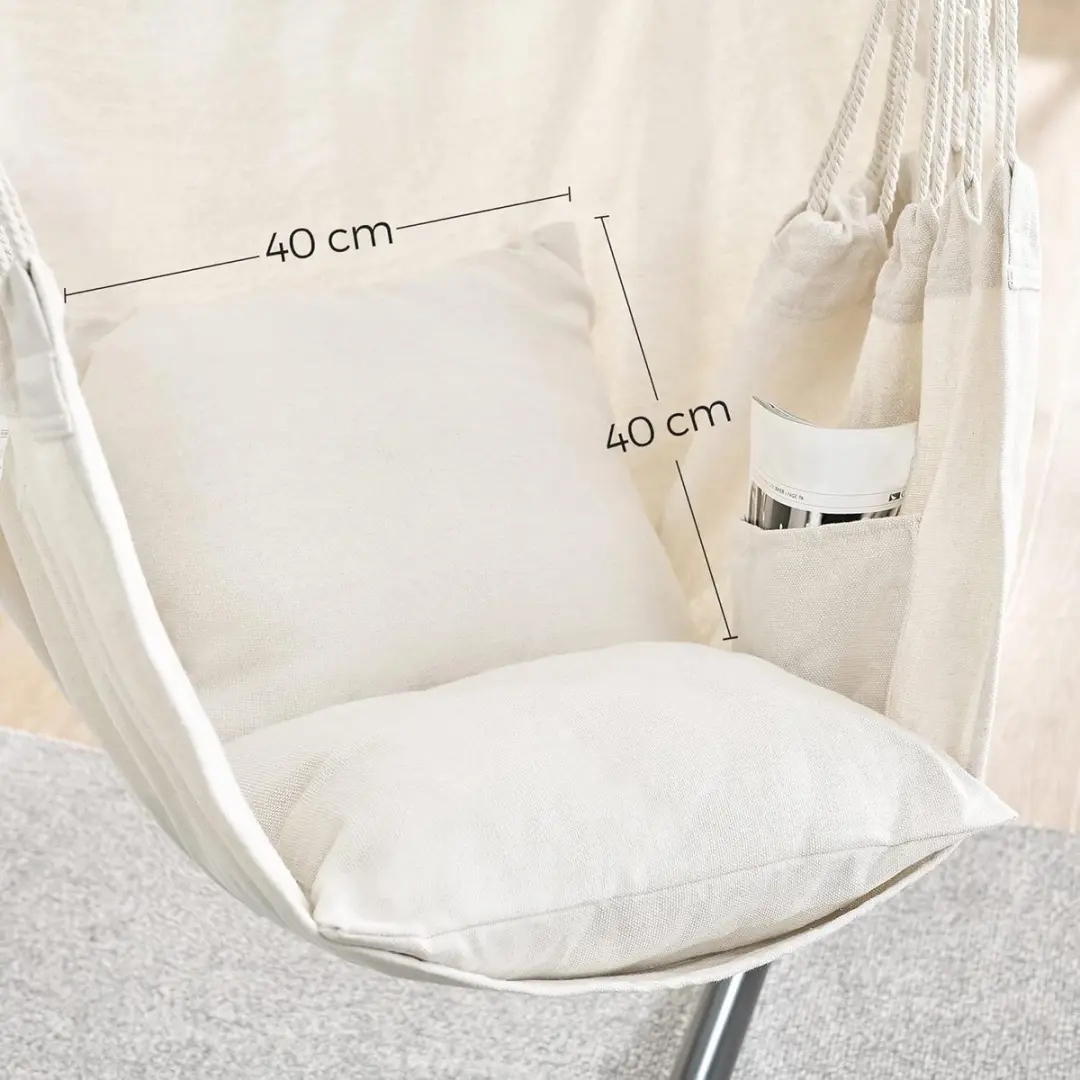 Songmics Hangstoel Beige - 1 Persoon - afbeelding 2 van 6