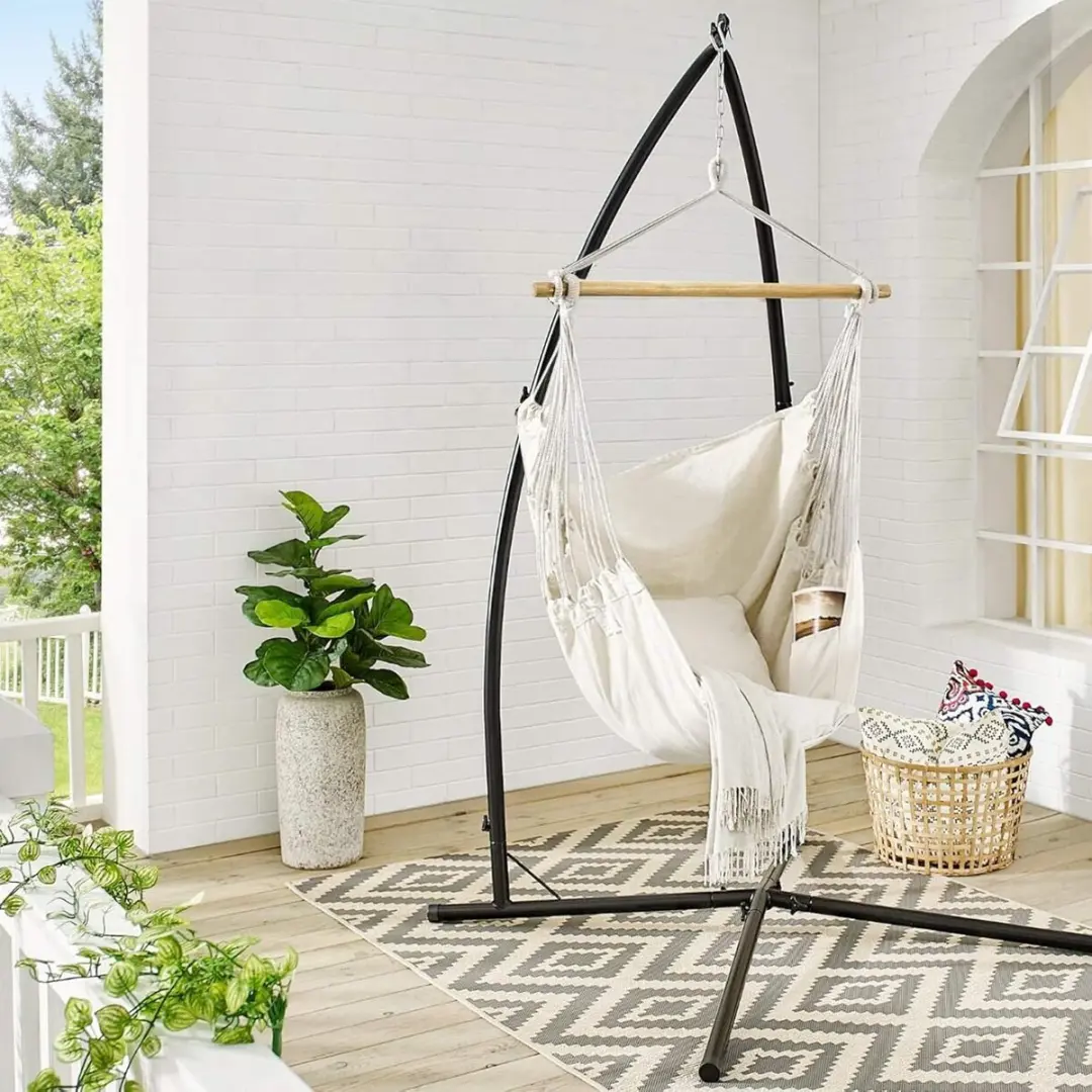 Songmics Hangstoel Beige - 1 Persoon - afbeelding 3 van 6