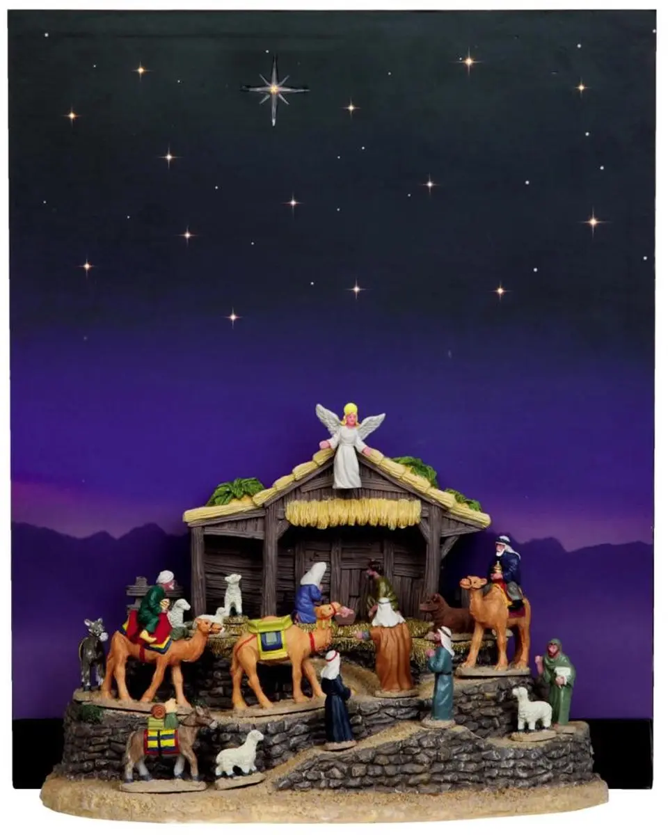Lemax Village Bethlehem With Background Kerstdorp - afbeelding 2 van 3