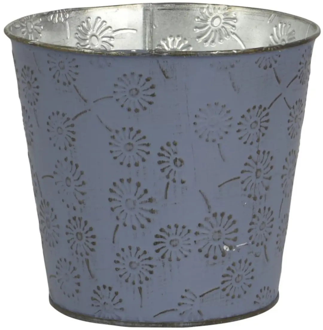 Kaemingk Overpot Vintage Staalblauw L Ø 16 cm 14.7 cm