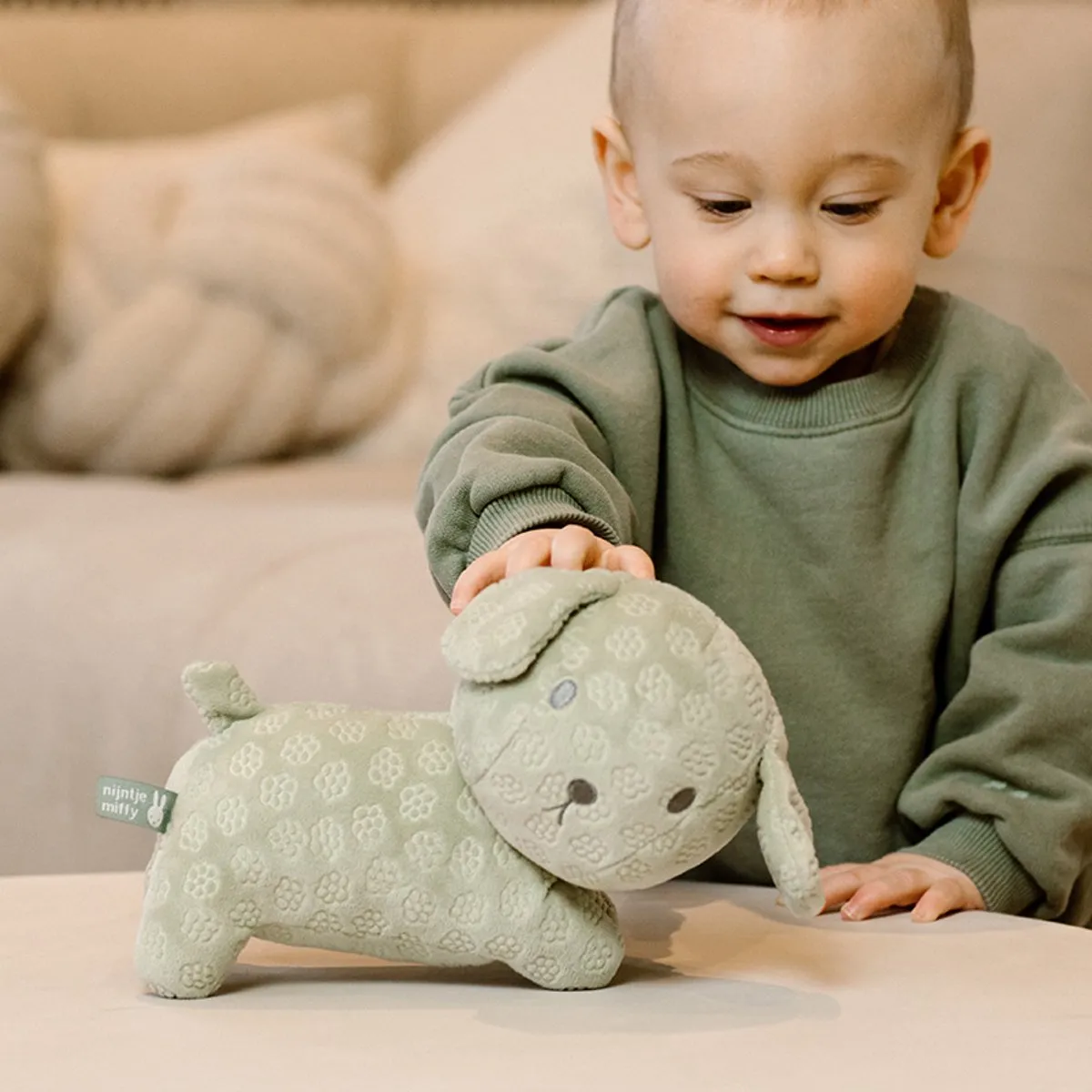Nijntje Knuffel Snuffie - Groene Hond 25cm