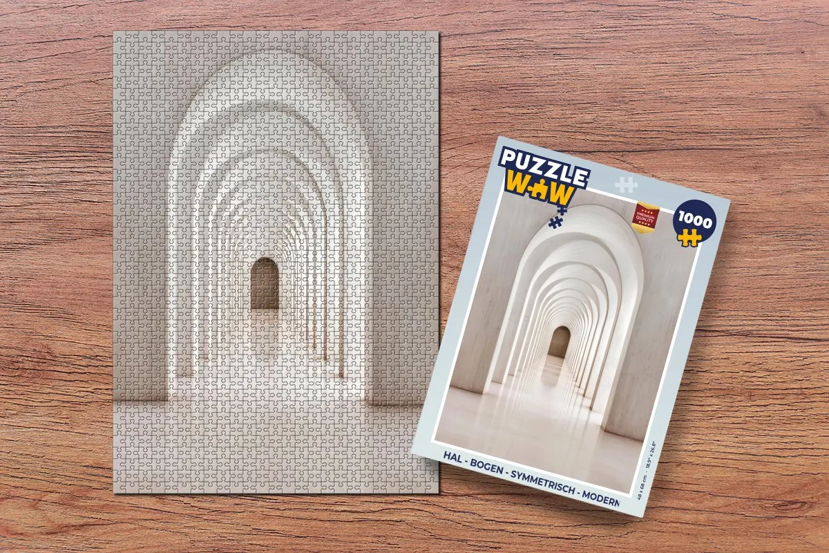 PuzzleWow Hal Bogen Symmetrisch Legpuzzel 1000 Stukjes