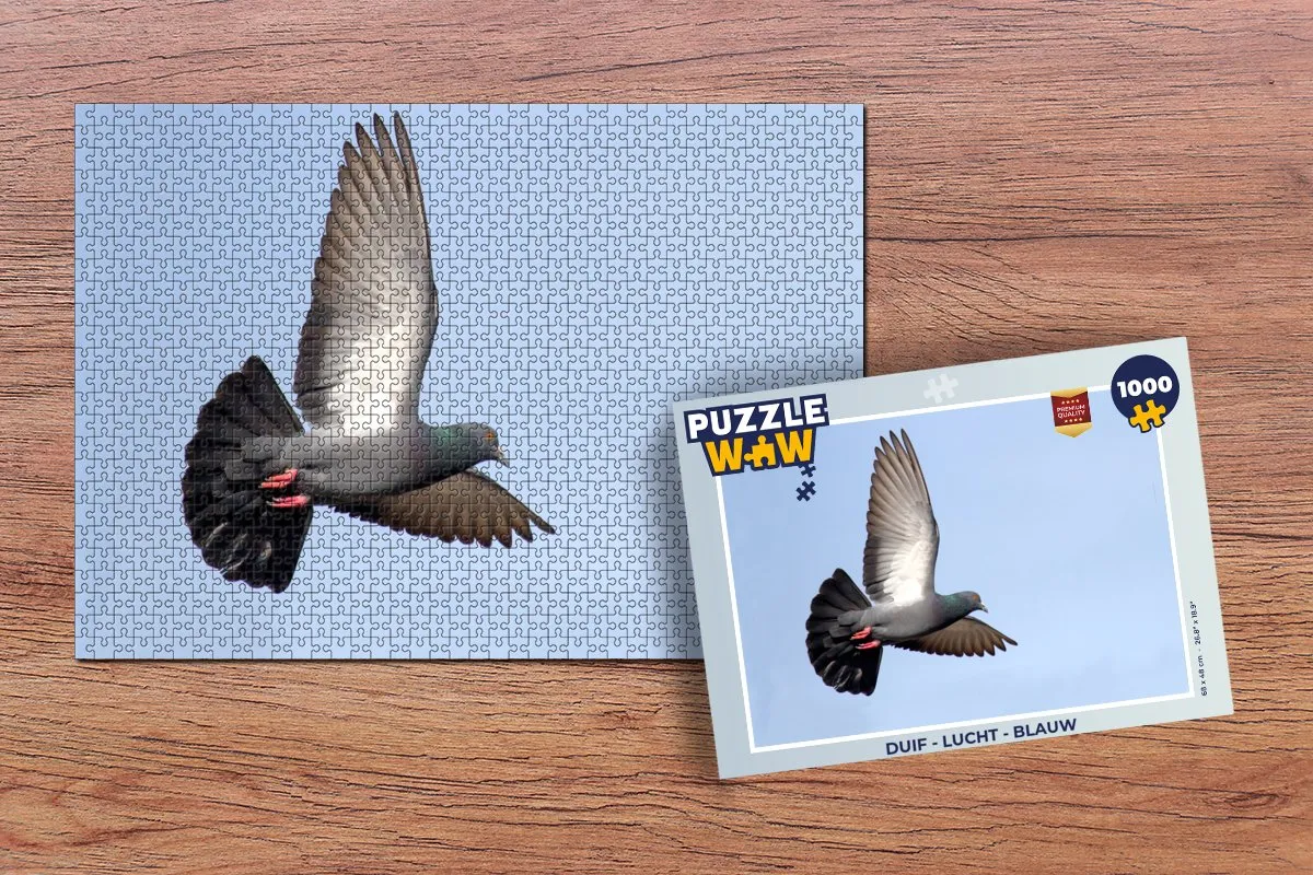 PuzzleWow Duif Lucht Legpuzzel 1000 Stuks - Multicolor