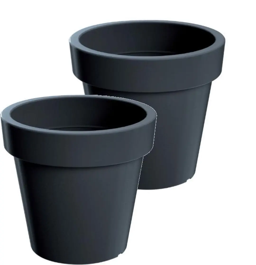 Bloempot Buiten Rond Lofly 30cm ANTRACIET Prosperplast / 2 STUKS ! /