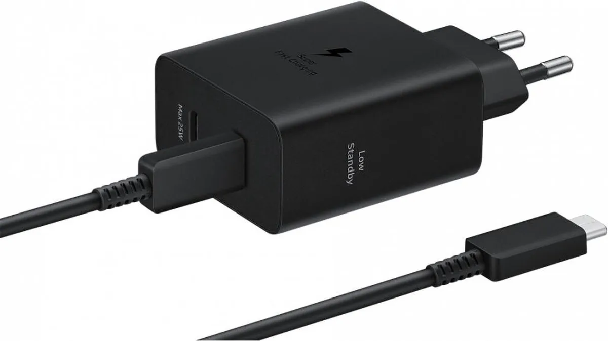 Samsung EP-T5020XBEGWW 50W Duo Power Adapter - 2x USB-C - Zwart