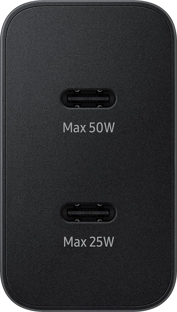 Samsung EP-T5020XBEGWW 50W Duo Power Adapter - 2x USB-C - Zwart