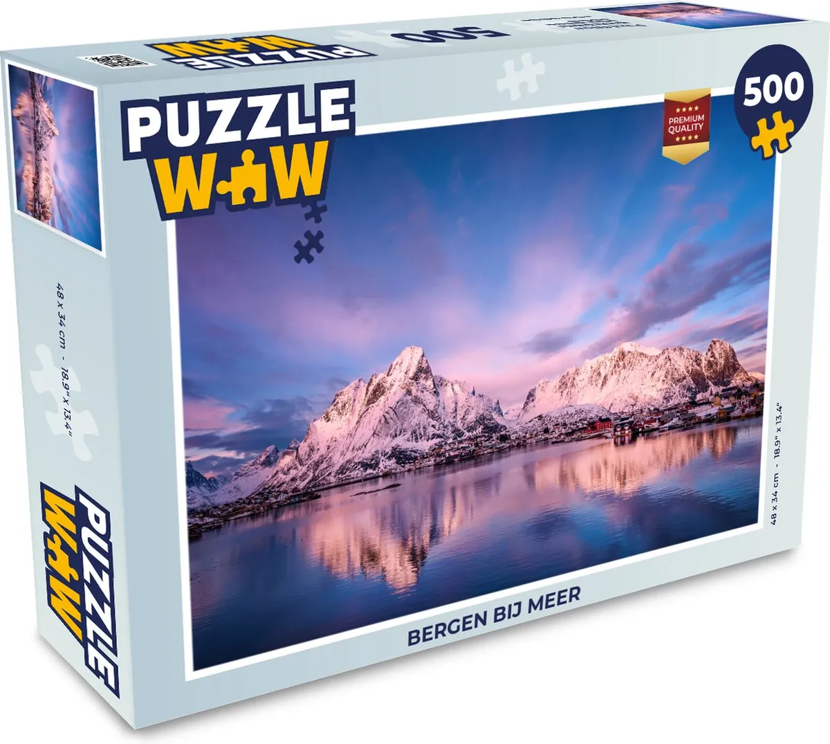 PuzzleWow Bergen bij Meer Legpuzzel 500 Stuks