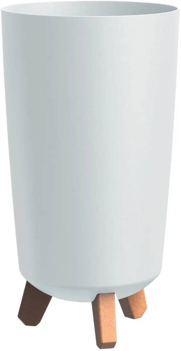 Prosperplast bloempot, diameter 195mm, hoogte 365mm, op pootjes, wit, Gracia Tub