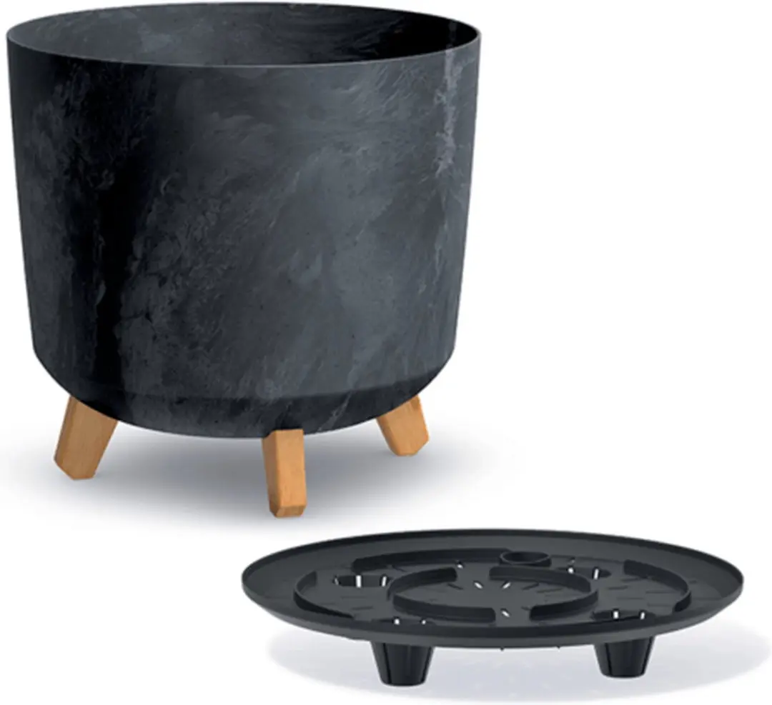 Prosperplast Gracia Tubus Bloempot 14L - Antraciet - afbeelding 2 van 3