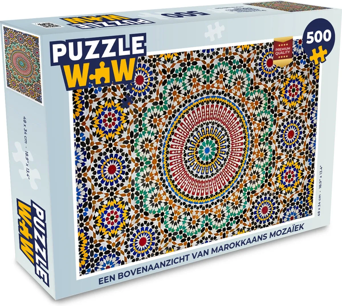 PuzzleWow Marokkaans Mozaïek Legpuzzel 500 Stuks