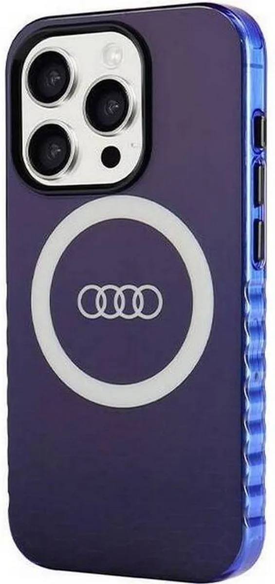 Audi IML Big Logo Hoesje - iPhone 15 Pro Blauw
