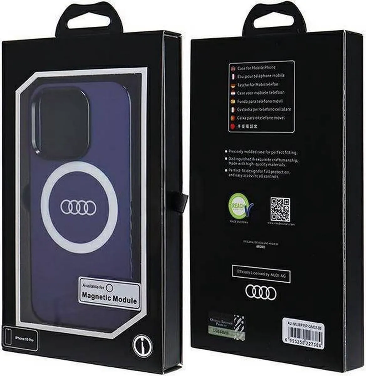 Audi IML Big Logo Hoesje - iPhone 15 Pro Blauw