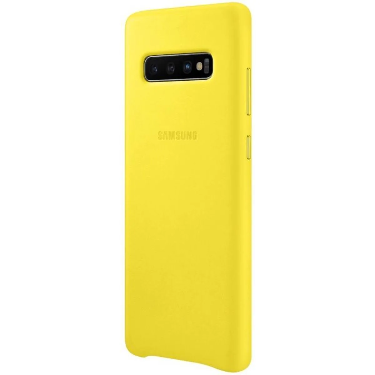 Samsung Lederen Cover S10+ - Geel - 8801643644390