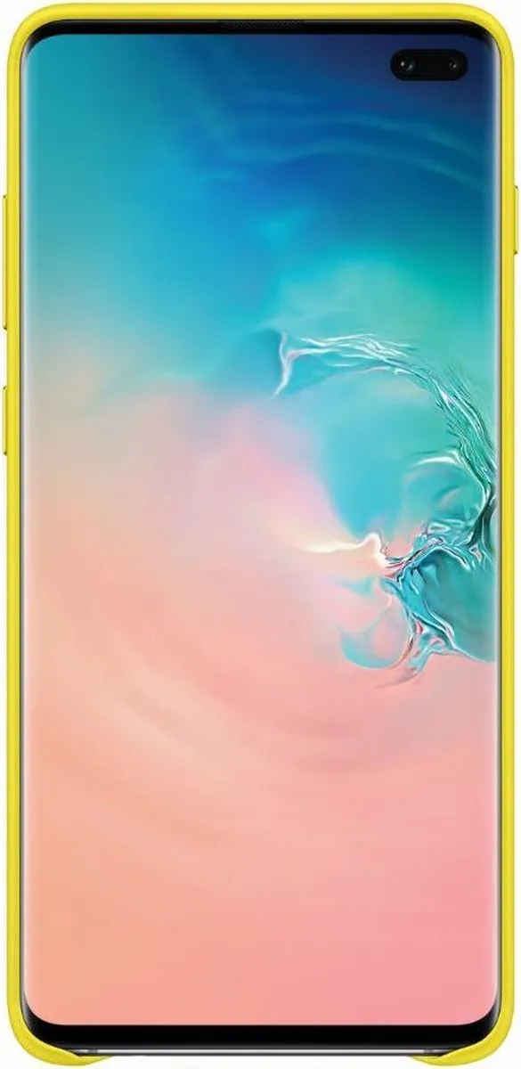 Samsung Lederen Cover S10+ - Geel - 8801643644390