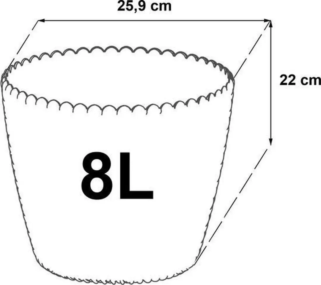 Prosperplast Splofy Bloempot 26cm - Ivoorwit - afbeelding 4 van 6