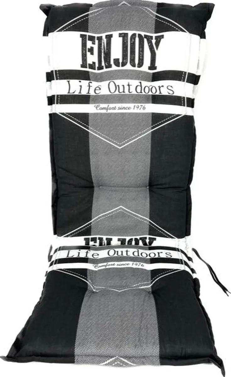 Madison Tuinstoelkussen hoge rug 50x123 cm Enjoy outdoor grey