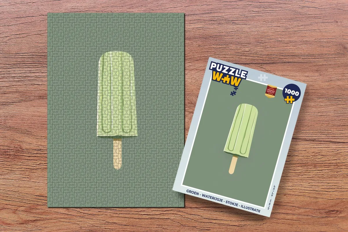 PuzzleWow Waterijsje Groen Legpuzzel 1000 Stuks