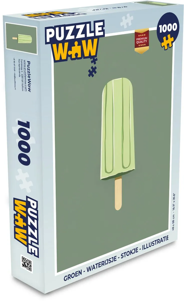 PuzzleWow Waterijsje Groen Legpuzzel 1000 Stuks