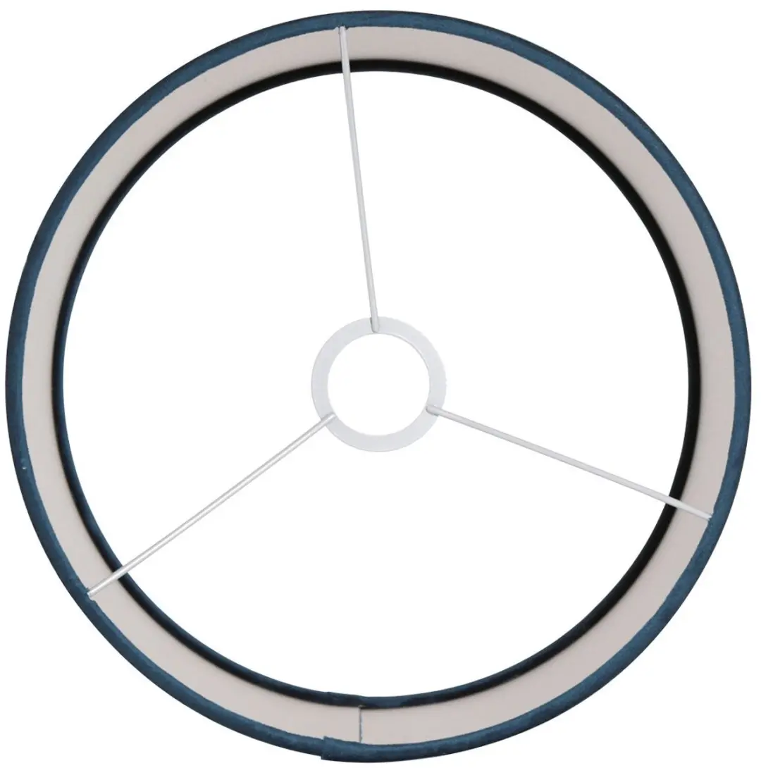 Steinhauer Blauwe Velours Lampenkap ⌀30cm - afbeelding 3 van 6