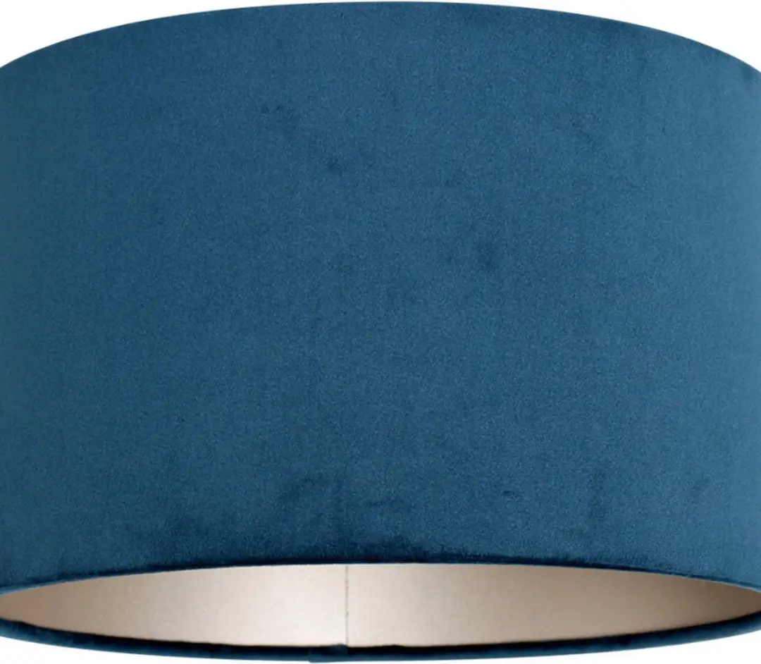 Steinhauer Blauwe Velours Lampenkap ⌀30cm - afbeelding 6 van 6