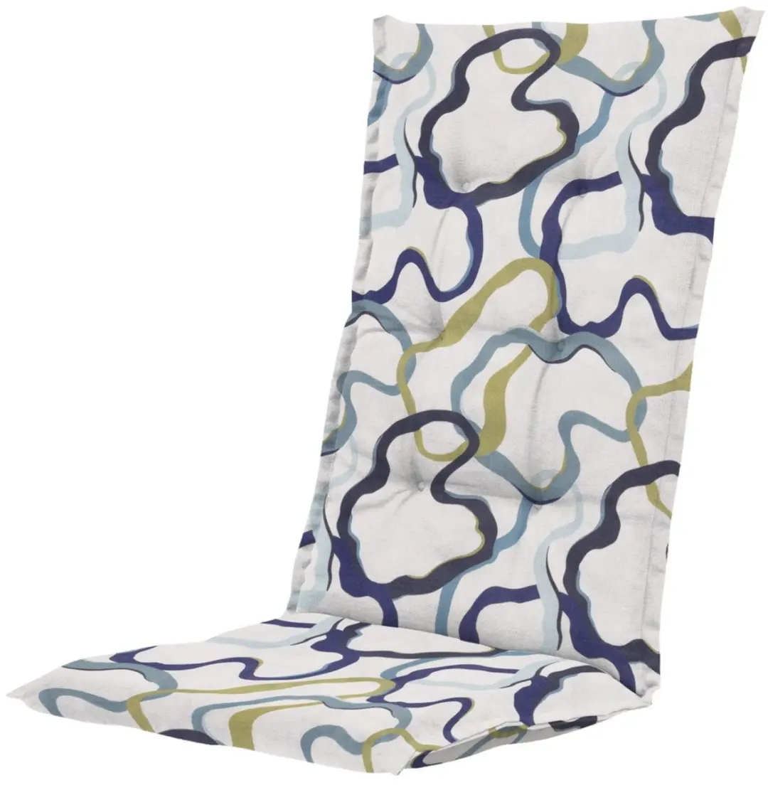 4 x Tuinkussen hoge rug Madison 123 x 50cm Blaze Blue