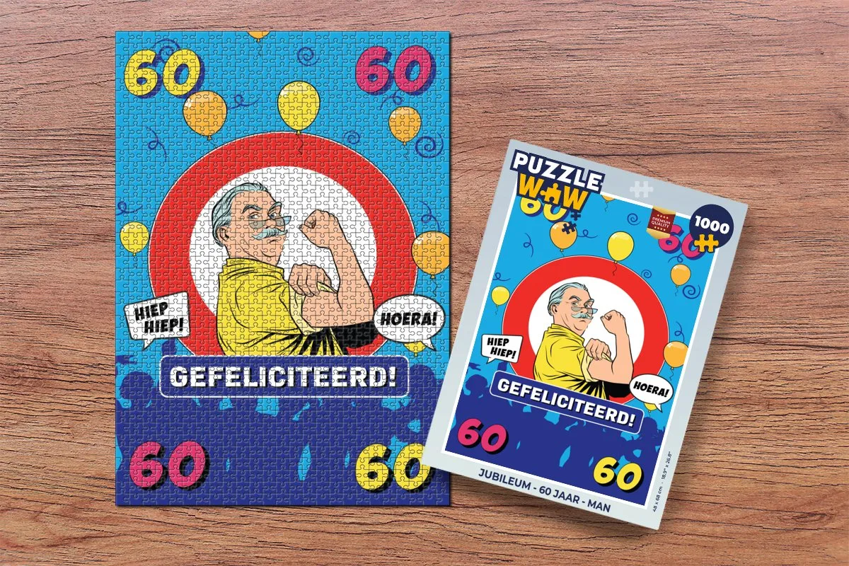 PuzzleWow Jubileum Legpuzzel 1000 Stuks - Multicolor