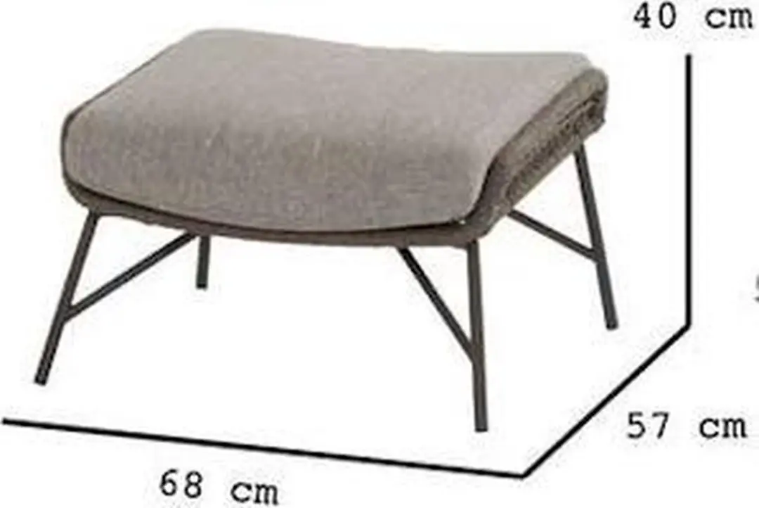 4 Seasons Outdoor Babilonia Voetenbank - Grijs - afbeelding 3 van 6