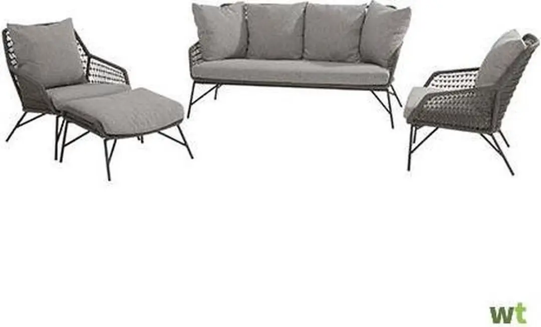4 Seasons Outdoor Babilonia Voetenbank - Grijs - afbeelding 4 van 6