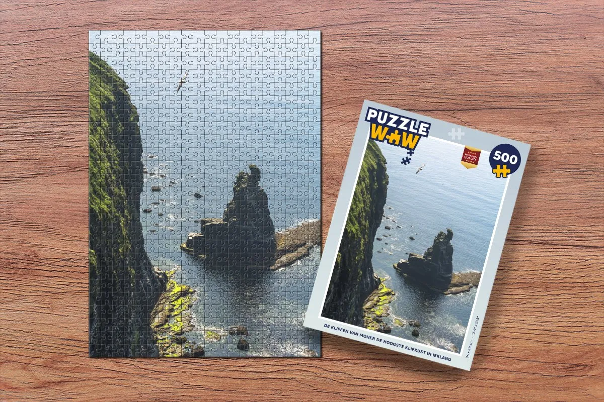 PuzzleWow De Kliffen van Moher Legpuzzel 500 Stuks - Multicolor
