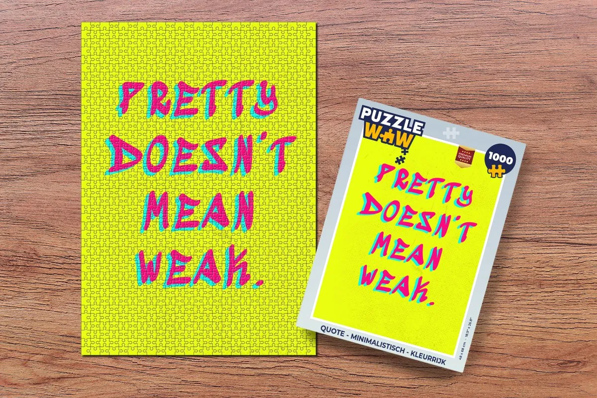 PuzzleWow Quote Legpuzzel 1000 Stuks - Minimalistisch & Kleurrijk