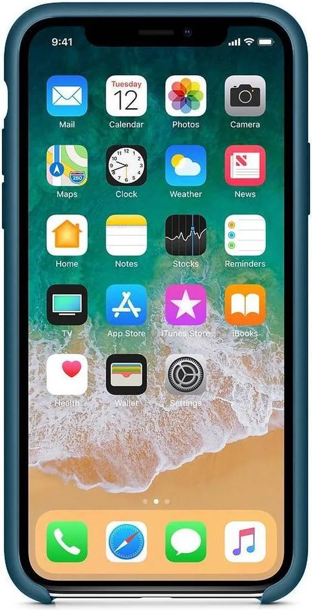 Apple Siliconen Back Cover iPhone X - Ijsblauw MR6G2ZM/A - afbeelding 6 van 6
