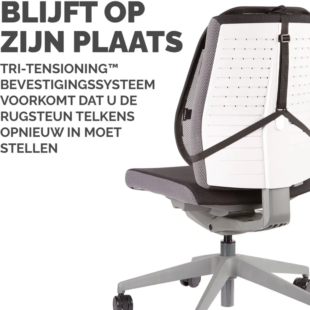 Fellowes Office Suites Rugsteun - Mesh Zwart - afbeelding 3 van 6