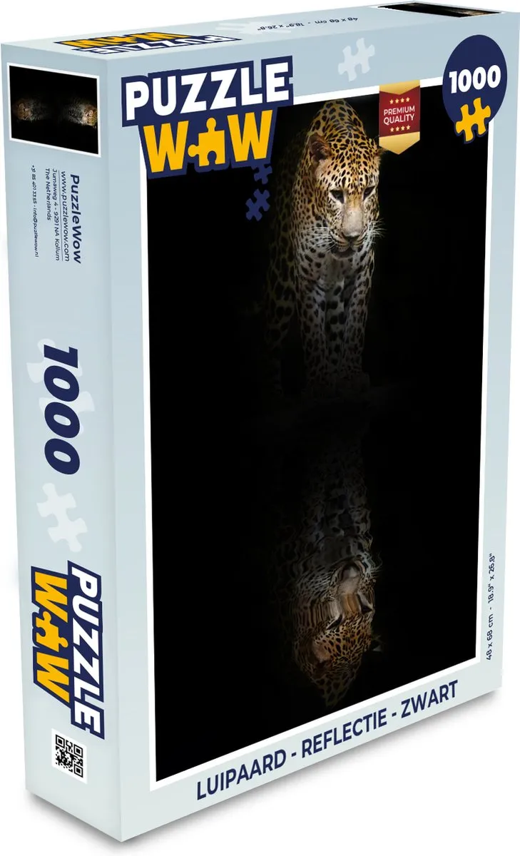 PuzzleWow Luipaard Reflectie Puzzel 1000 Stuks