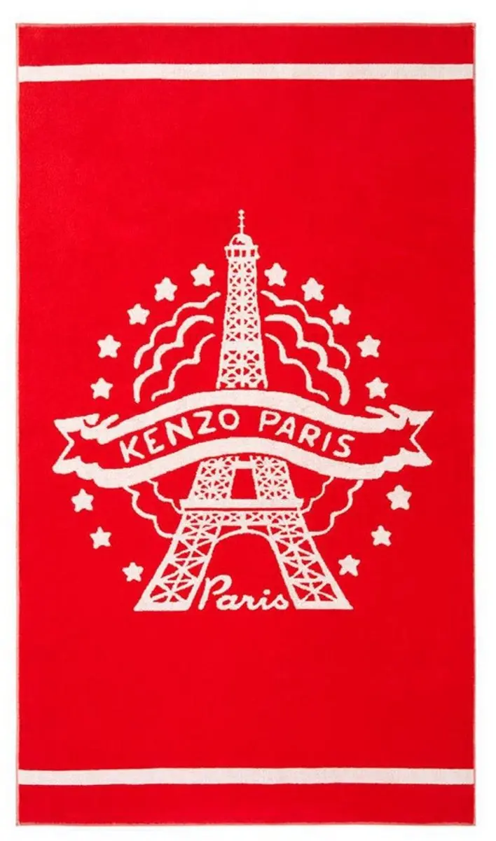 KENZO Keiffel Rouge strandlaken van katoen 90 x 100 cm