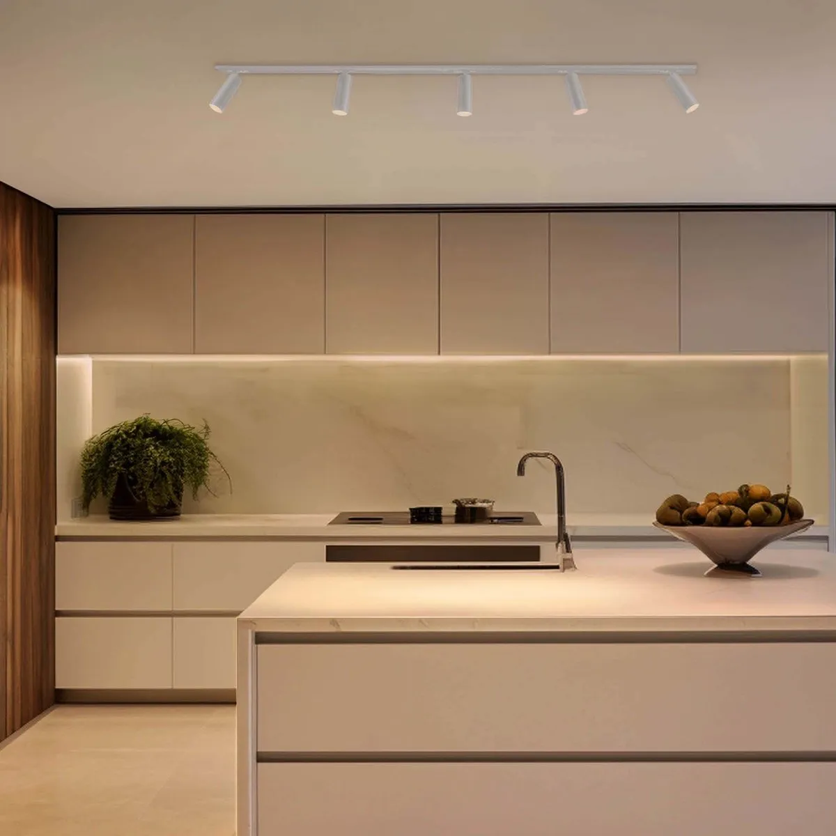 Ledvion LED Railverlichting 2M - 5 Spots 5W 2700K Wit Dimbaar