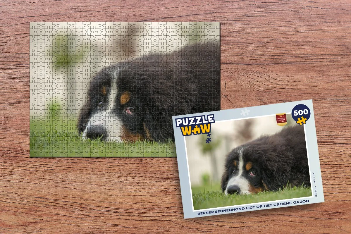 PuzzleWow Berner Sennenhond Legpuzzel 500 Stuks - Multicolor