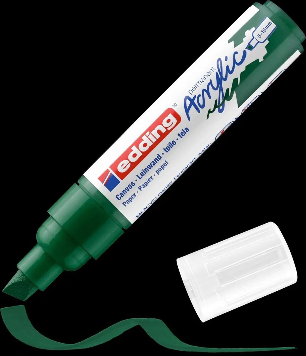 edding 5000-904 Acrylmarker Breed Mosgroen - afbeelding 3 van 4