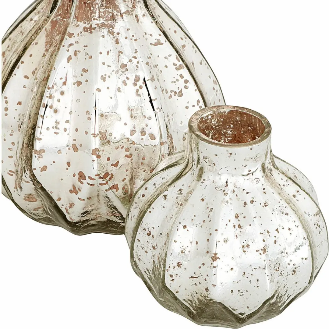 Loberon Frido Vaas Set - 3 Stuks Antiekzilverkleurig - afbeelding 2 van 6