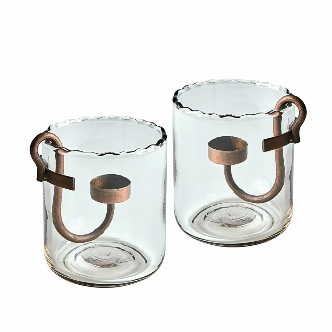 Loberon Lynn Windlicht - 2 Stuks - Ø13cm - afbeelding 3 van 6