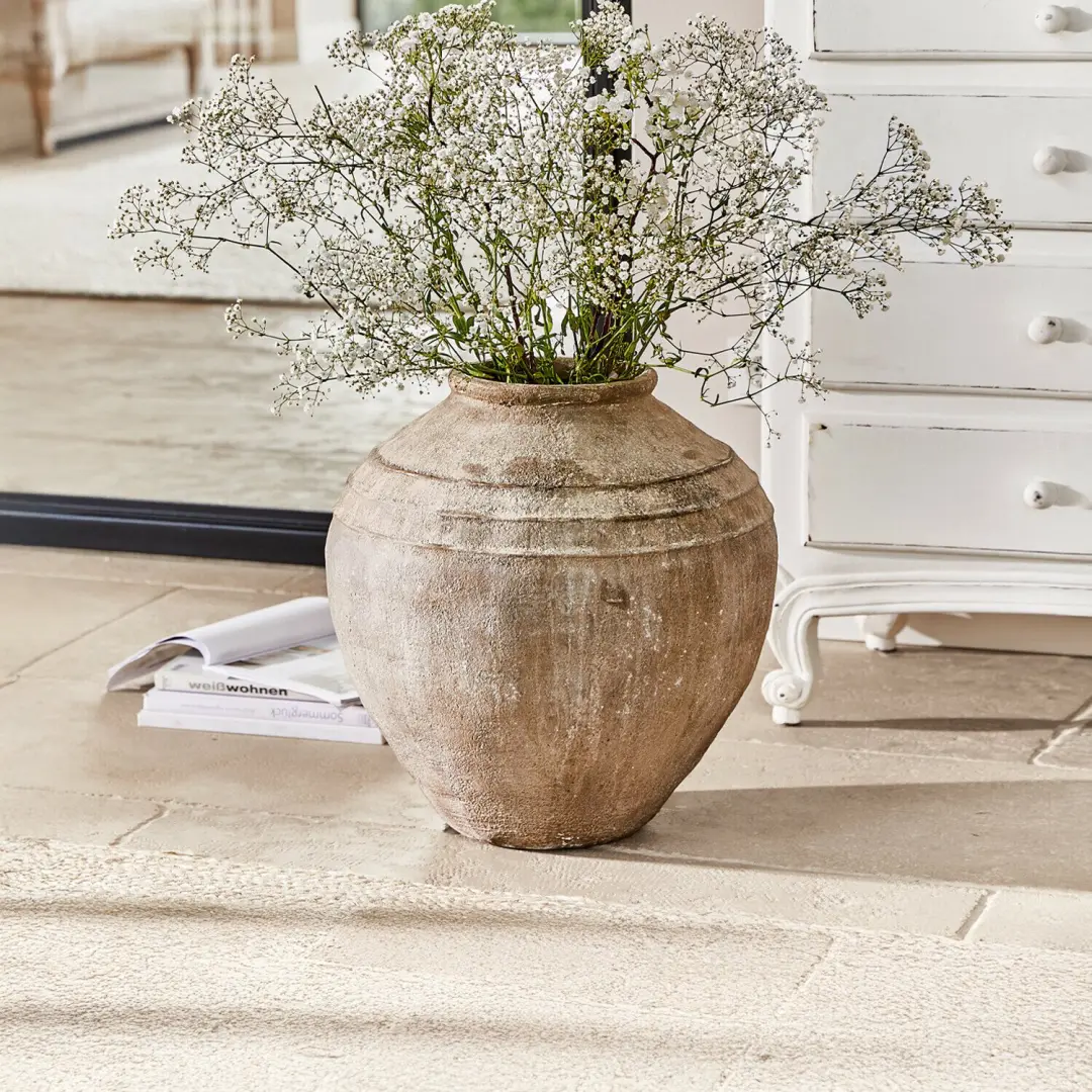 Loberon Lanster Vaas - Ø43.5cm Antiekbruin - afbeelding 3 van 6