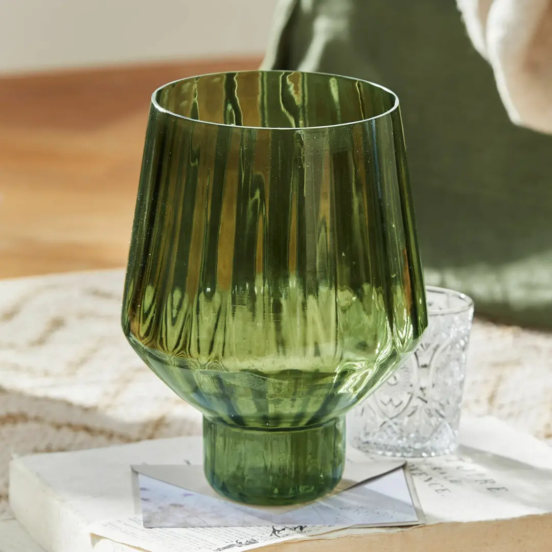 Loberon Moussie Vaas - 17cm - Groen - afbeelding 4 van 4