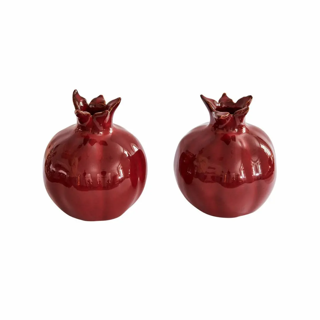 Loberon Kaarsenhouder Set van 2 - Karidah Rood - afbeelding 3 van 5